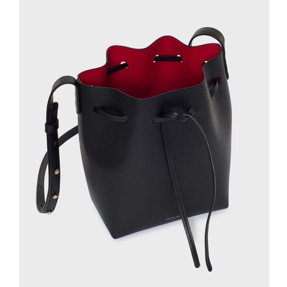 Mansur Gavriel Mini Bucket Bag Black Flamma - Picture 14 of 14